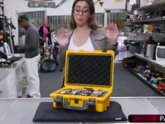 French beauty Charlie Harper wants to sell her watches and gets fucked