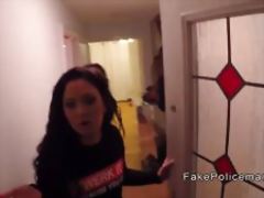 Fake cop bangs two hot babes