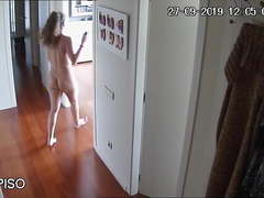 Cleaning House Naked P2 - Caught on Hidden Cam