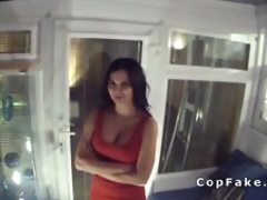 Cheating huge tits wife fucking fake cop